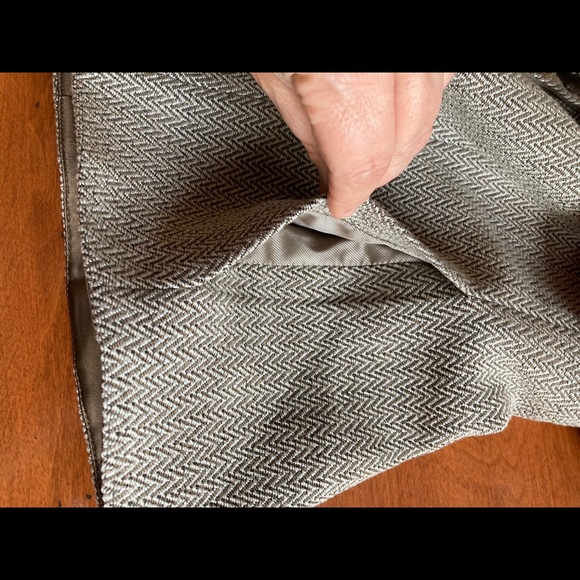ARMANI COLLEZIONI WOOL BLEND HERRINGBONE BLAZER. 8 - Picture 8 of 11